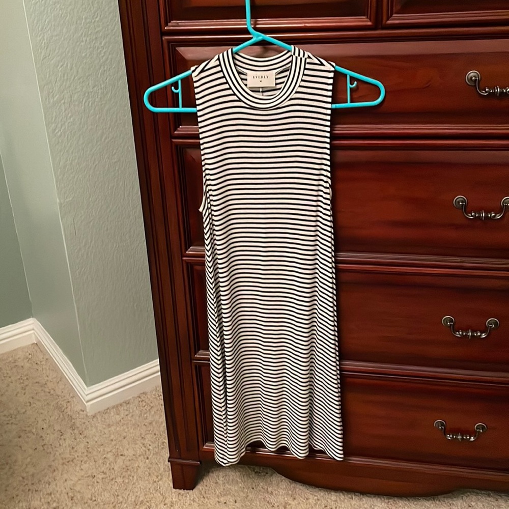 Striped black and white dress size small